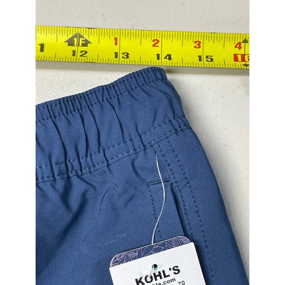 Trinity Coast Mens Small Blue Swim Trunks Elastic Waist Drawstring & Pockets - Picture 4 of 7